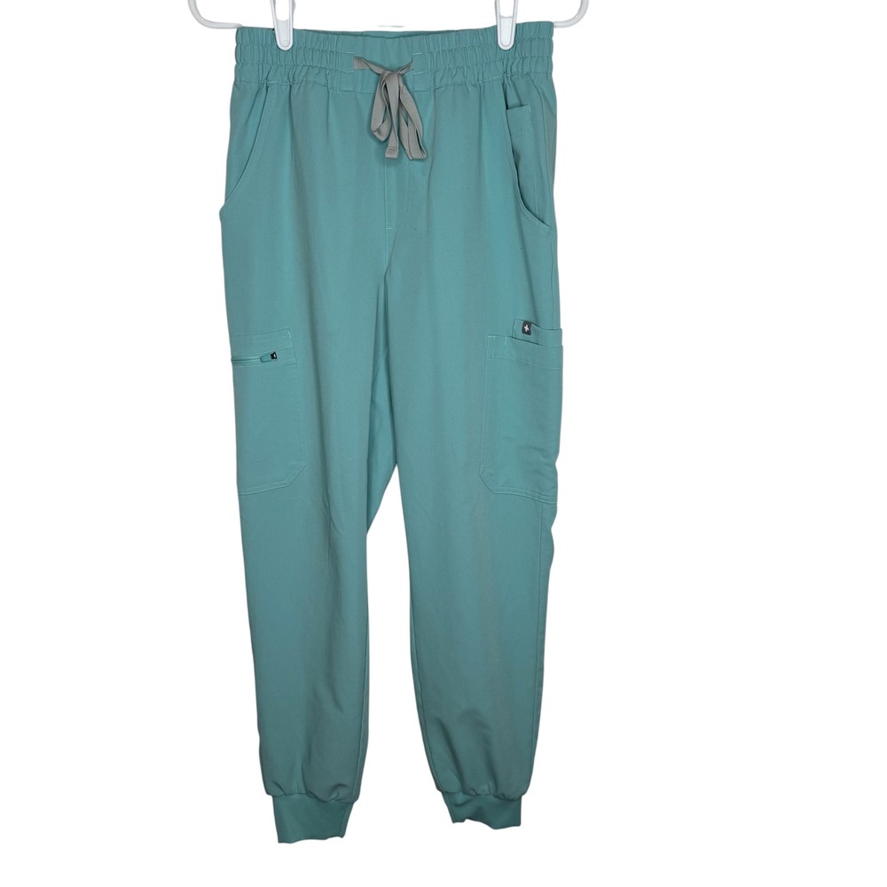 FIGS Technical Collection Teal Blue Scrub Jogger Pants Womens Small 1001100